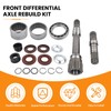 Front Differential Axle Intermediate Shaft Inner Shaft Kit 19pcs AXle
