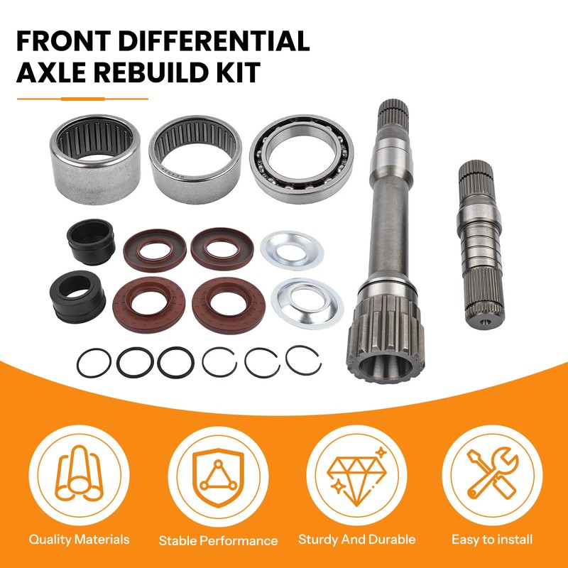 Front Differential Axle Intermediate Shaft Inner Shaft Kit 19pcs AXle