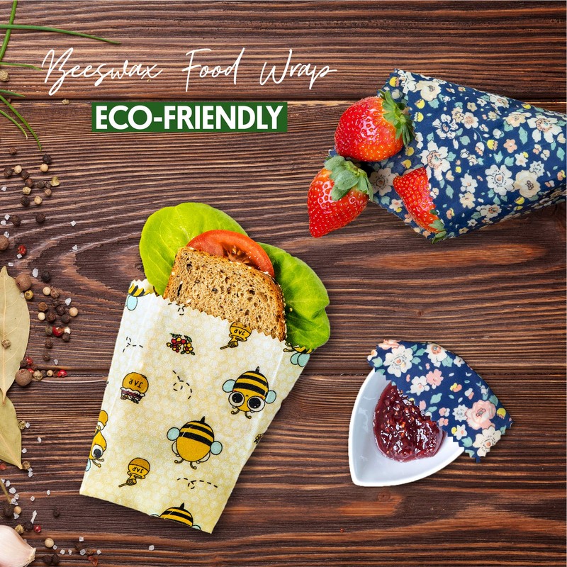 Beeswax Wraps | Set of 8 | Eco Friendly Sustainable