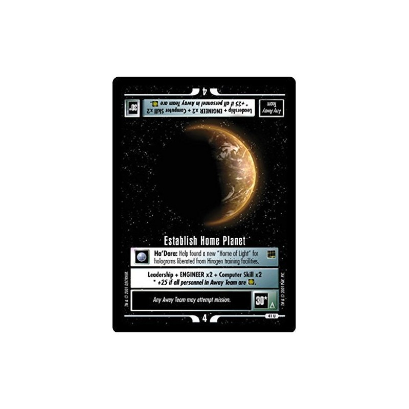 Decipher Star Trek CCG 1E HA Holodeck Adventures Establish Home