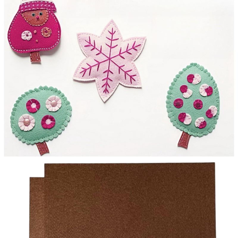 12" x 12" Felt Fabric Sheets for Crafts, Squares Felt