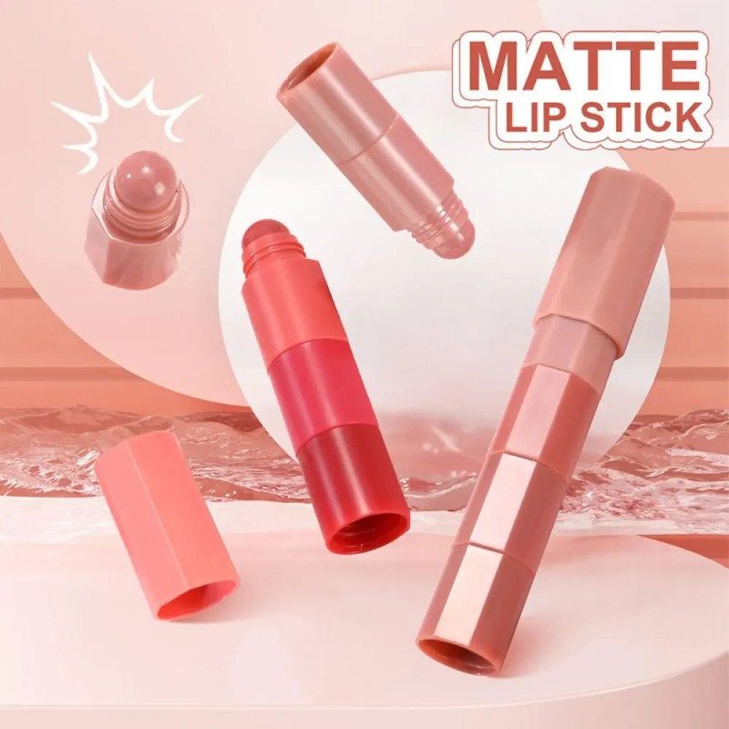 Set De 4 Labiales Mate Waterproof Lip Shine Kit Lipstick