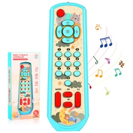 Aolso Learning Fun Remote Control, Children's Remote Control Baby Toy with Music Learning Content, Baby Learning Toy, Children's Toy Remote Control, Early Learning Toy, Baby Toy from 6 Months (Blue)