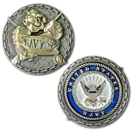 Popeye The Sailor Dont Tread On Me US Navy Chief Collectible Challenge Coins