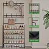YIZAIJIA 4 Tier Coat and Shoe Rack Entryway Coat Rack
