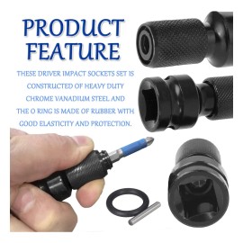 1/2-1/4 Adaptador Portabrocas Para Llaves Impacto 10 Unidade