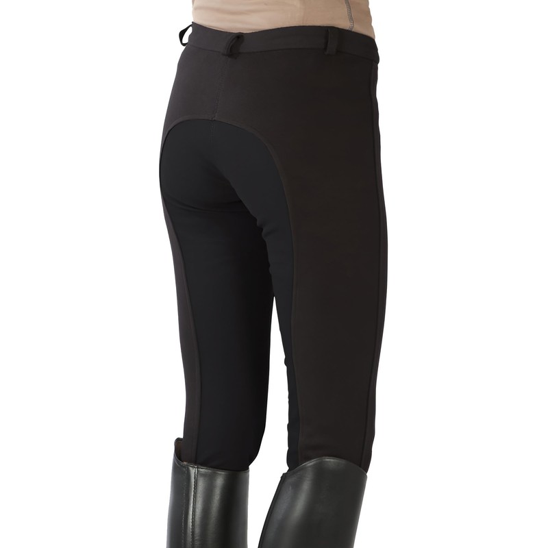 Pfiff 101434 Herren Reithose Vollbesatz Kunstleder Vollbesatzreithose, Schwarz, 48
