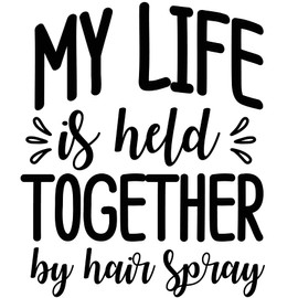 SEC Apparel Hairdresser Iron On Patches for Shirts (My Life is Held Together by Hair Spray)