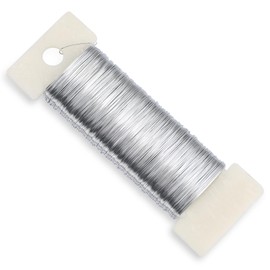 Jewellery Crochet Wire Diameter 0.35 mm Craft Wire Silver 50 m Flower Wire for Decorating DIY Jewellery Wire Soft Craft Wire for Jewellery Making Bouquet Stem Wrap