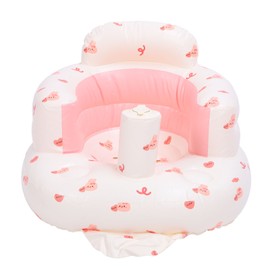 Baby Inflatable Seat with Air Pump Infant Back Support Sofa Bunny Print Sitting Up Inflatable Chair Seat