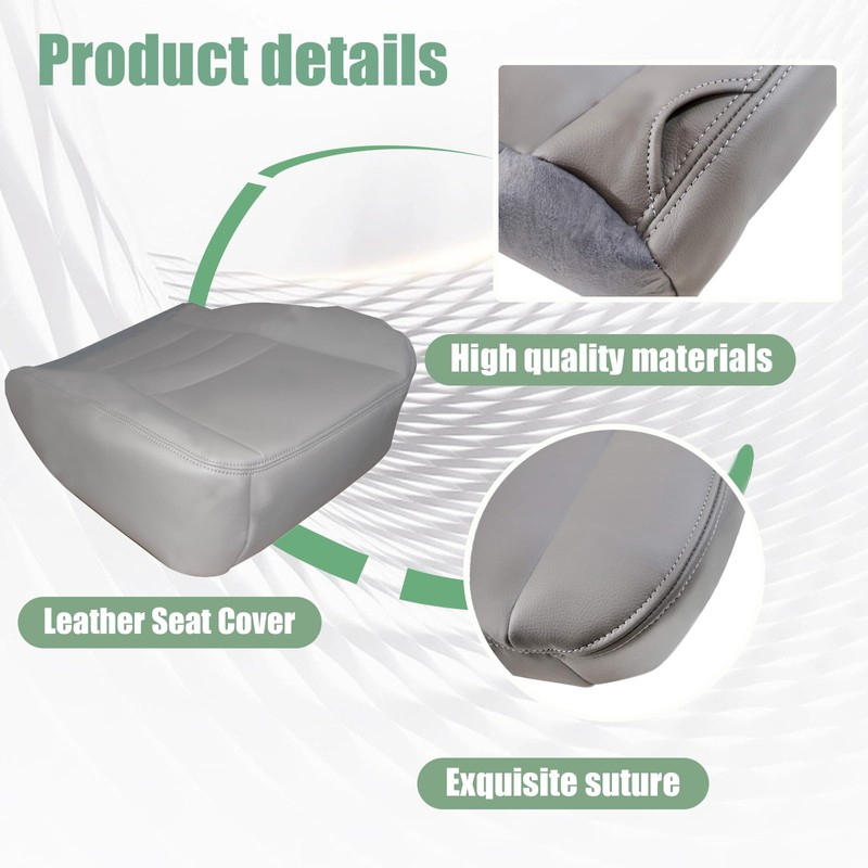 Priprilod Leather Driver & Passenger Side Bottom Replacement Seat Cover