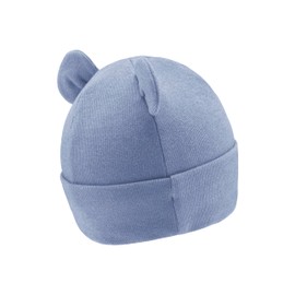 Sterntaler Beanie with Millefleurs for girls - children's hat made of fine knitwear, Velvet blue