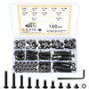 Ewwtrey 160 Pcs M6 Screws Set, Countersunk Head Hex Socket