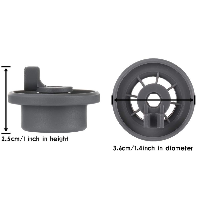 Yorgewd 8-Pack Dishwasher Lower Rack Wheel Replacement 165314 Fit for