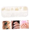 Healeved 4 Boxes Nail Accessories 3D Nail Bows Nail Flowers