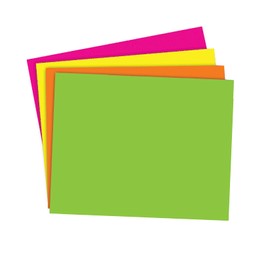 School Smart Poster Board, 11 x 14 Inches, Assorted Neon Color, Pack of 25-1371699