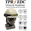 TPR Industrial Universial Hard Hat Headlamp, USB-C Rechargeable, LED Headlamp,