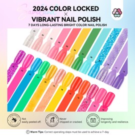 Saviland Color Gel Nail Set Manicure Set Quick Drying: 24 Trendy Colors Lock X Tech Regular Manicure Kit Neon Glitter Finger Bulk Manicure Non Gel Toe Nail Lacquer Gift Set for Women
