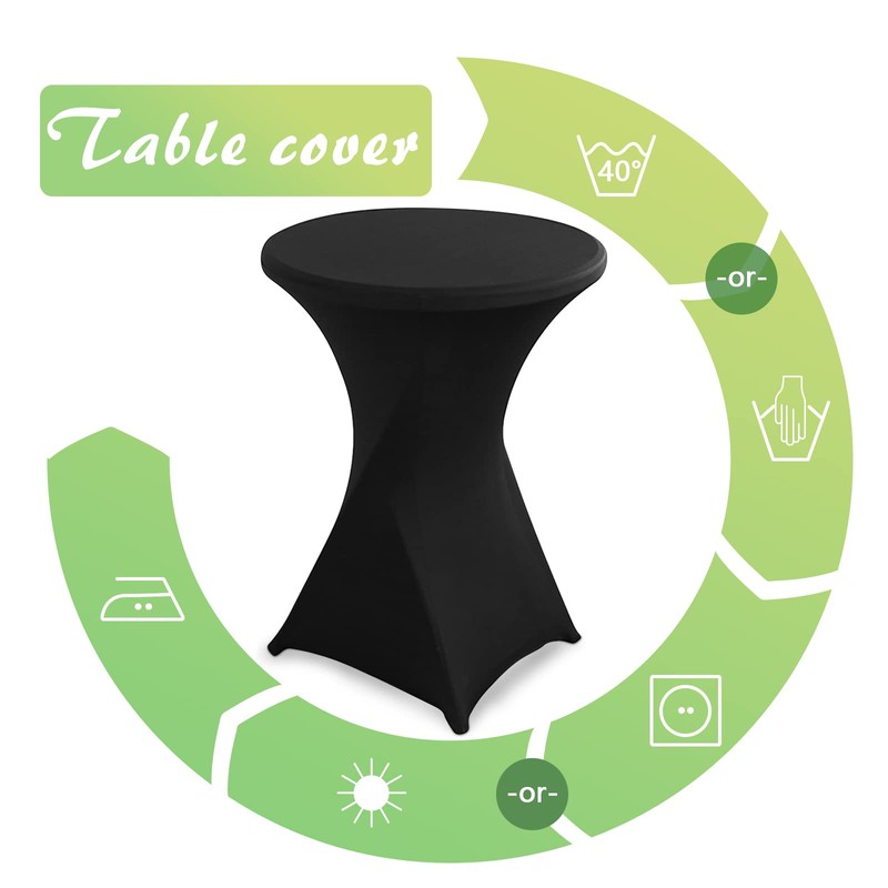 Tablecloth Set of 2 Stretch Bar Table Covers Set Washable
