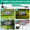 HappyAlley Bird Bath Fountain for Outside, Plug in Adjustable Water