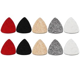 10 Pcs Ukulele Felt Picks, Plectrums for Acoustic Guitar, Soft Plectrums, Pure Wool Texture Playing Sound Soft, for Acoustic Guitar Ukulele Bass (Multiple Colors)