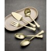 Oneida 897920 James Street Satin Champagne 5 Piece Hostess Set