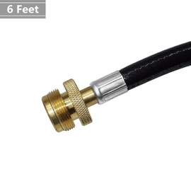 DOZYANT 6 Feet Propane Adapter Hose 1 lb to 20 lb Converter Replacement for QCC1 / Type1 Tank Connects 1 LB Bulk Portable Appliance to 20 lb Propane Tank - for Weber Q 1200 1000 Gas Grill