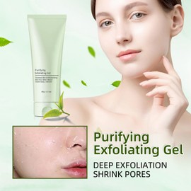 ARCHIDATE Greteam Purifying Exfoliating Gel - Green Tea Purifying Exfoliating Gel - Deep Cleansing Exfoliating Gel - Face Exfoliating Cleanser - Moisture Oil Control Face Body Exfoliating Scrub