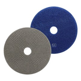 HOMESOM 4" Electroplated Diamond Polishing Pads,Diamond Surface Grinding for Tile Stone Marble Granite Concrete Ceramics Glass Grit 60-1pc