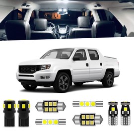 ENDPAGE 17-Pieces Ridgeline LED Interior Light Kit for Honda Ridgeline 2006 2007 2008 2009 2010 2011 2012 2013 2014 2015 White 6000K Interior LED Lighting Package + License Plate Lights, Install Tool