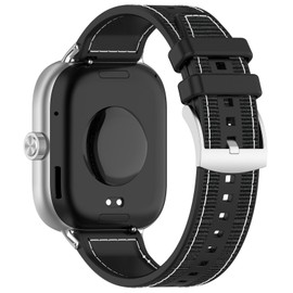 MOTONG Compatible with Xiaomi Smart Band 9 Pro Replacement Band - Silicone + Nylon Replacement Wrist Band Strap Compatible with Xiaomi Smart Band 9/8 Pro(Black)