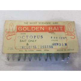 YAMASHITA GOLDENBAIT OCTOPUS/SQUID 2 1/2" #OMW3 35R #20 HOOCHIE" 12-Pack, NIP