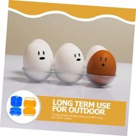 PartyKindom Pack of 2 Egg Storage Boxes for Devil Eggs Camping Egg Crates Kitchen Camping Egg Holder Egg Case Portable Storage Box Case Egg Box Egg Stand Plastic