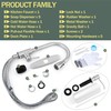 Herogo Brushed Nickel Kitchen Sink Faucet Set with Pull Down