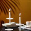 MTLEE 50 Set Church Candles with Drip Protectors, Shabbat Vigil
