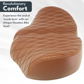 X WING New-Age Noseless Bike Seat Cushion for Men & Women - Extra Padding & Wide - Suitable for City, Electric, Stationary Bikes - Compatible with Peloton Bikes – Wide Winged Bike Seat with Cushion