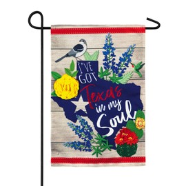Evergreen Flag Texas in My Soul Linen Garden Flag - 12.5 x 18 Inches Outdoor Decor for Homes and Gardens