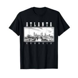 ATL Atlanta Skyline Georgia USA America Vintage Souvenir T-Shirt