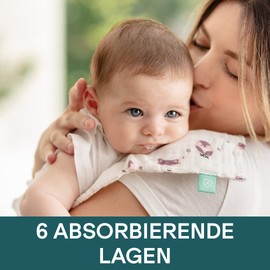 KOALA BABYCARE - Muslin Cloths Baby 30 x 30 cm Made of Soft Cotton - Burp Cloths Baby Pack of 6 - Muslin Cloth Baby Absorbent and Breathable Ideal for Cleaning and Drying