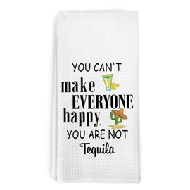 dvhdajed You Can't Make Everyone Happy You're Not a Tequila Kitchen Towel and Dish Towel, Funny Kitchen Decor Hand Towels, Tequila Gifts Decorative Hand Dish Tea Towels for Bar Home Kitchen, 16x24