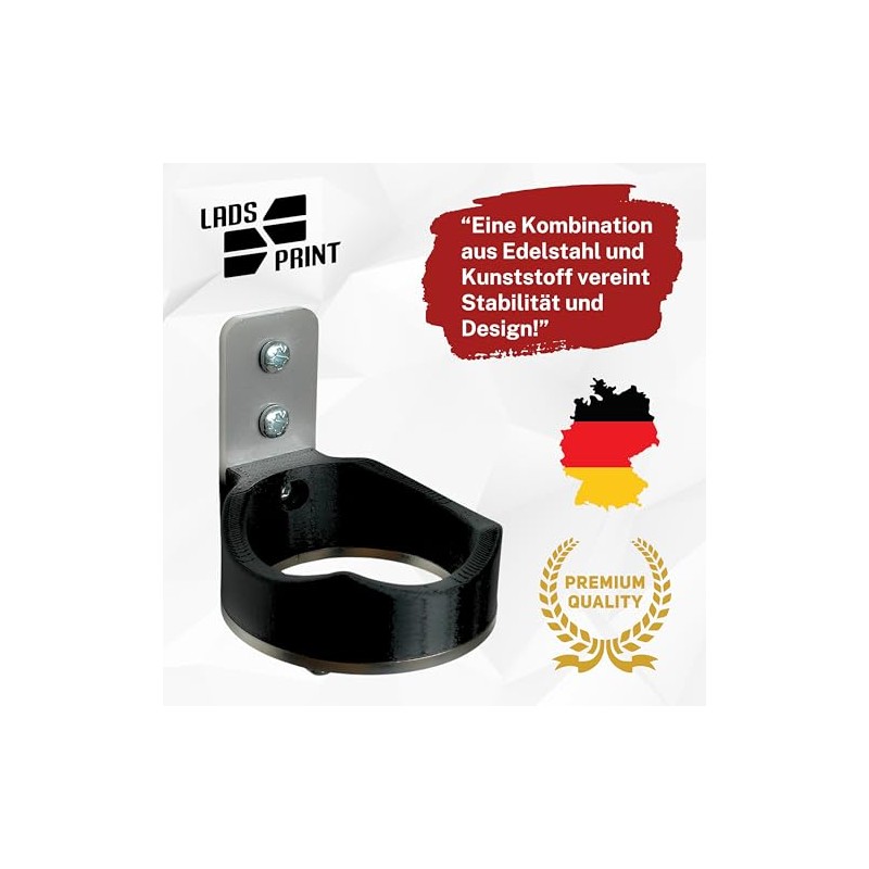 Stainless steel wall mount suitable for Bosch GSR12V-15 and many
