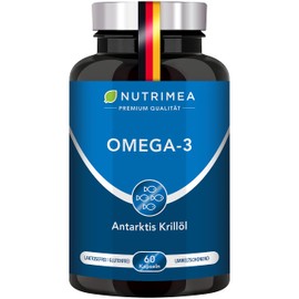 Omega 3 Krill Oil Fatty Acids - Very Rich in Anti-Oxidants and Contributes to the Good Function of Cardiovascular, Brain, Hormonal and Anti-Inflammatory Systems - 60 Capsules