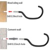ZZLZX 2PCS Metal J Spiral Hooks 2 Expanding Tubes Garage