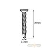 Gardinia 3.9mm x 25mm Upvc Flat Fixing Screws Silver Zinc