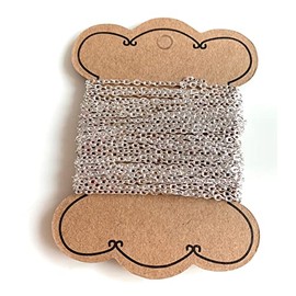 Angel Malone 5 Metres (3mm x 2mm) Flat Cable Chain Jewellery Making Findings - UK Seller (Bright Silver)