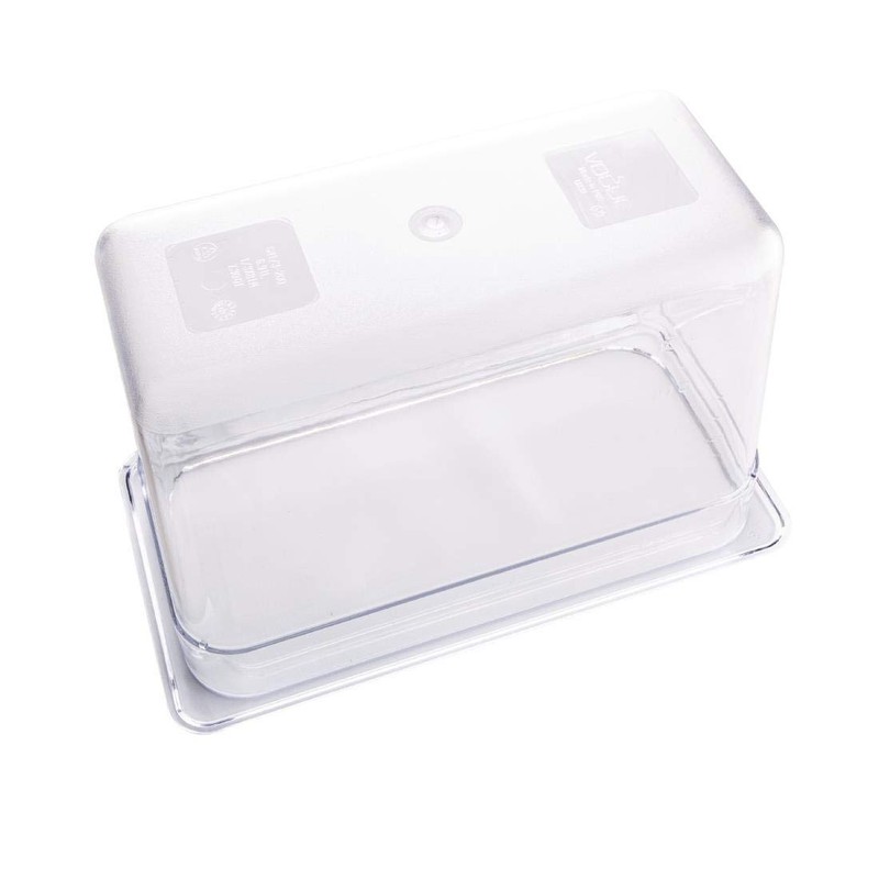 Vogue Polycarbonate 1/3 Gastronorm Container 200 mm Deep, Clear, Capacity: