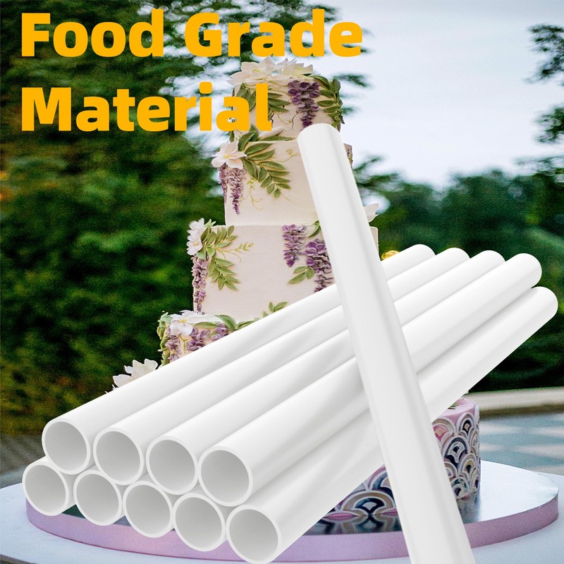 Olicky 28 Pcs Cake Dowels, White Plastic Cake Support Rods,