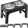 URPOWER Elevated Dog Bowls 4 Height Adjustable Raised Dog Bowl