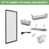 NectaCol 3 Packs Grid Wall Panels, Metal Black Wire Grid