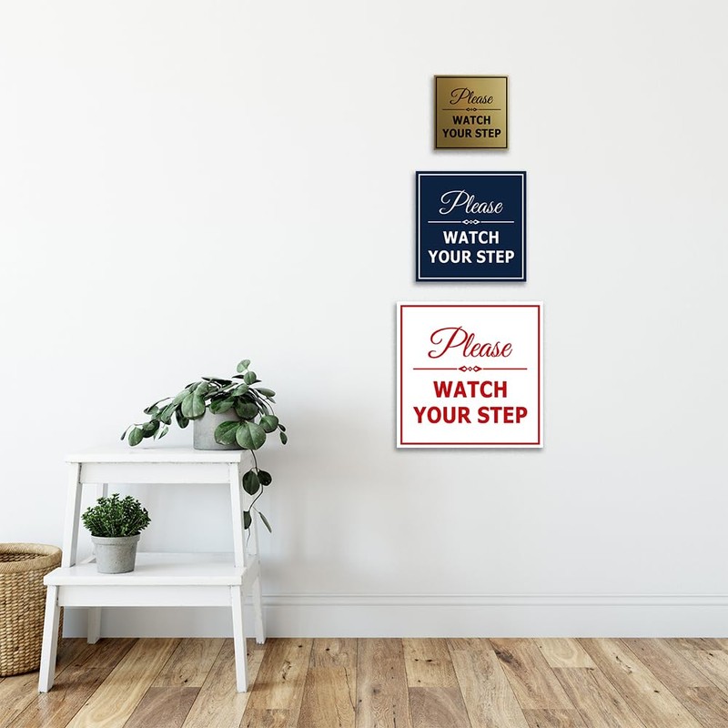 Signs ByLITA Square Classy Please Watch Your Step Sign |